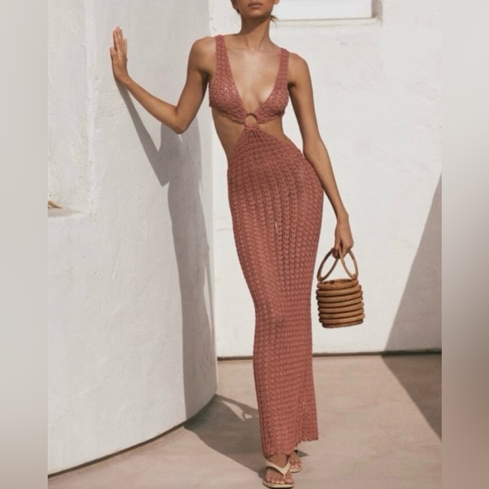 New Cult Gaia Tura Knit Dress Size Large L NWT